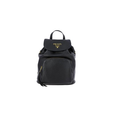 PRADA VITELLO DAINO CINCH BACKPACK BLACK 1BZ035 (31*24*16cm) 